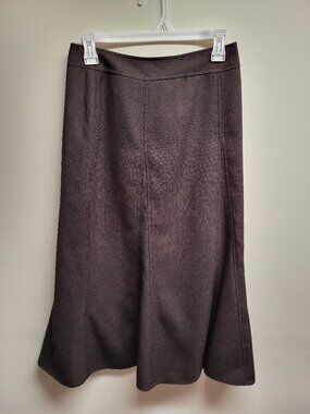 Cleo Petites Black A-Line Midi Skirt Women's Petite Size 4 Made in Canada